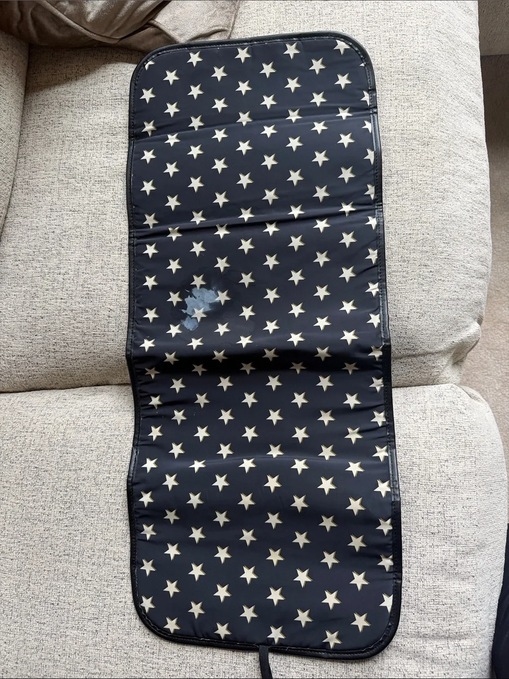 Marc Jacobs Navy Quilted Star-Print Diaper or Travel Bag with Gold Hardware